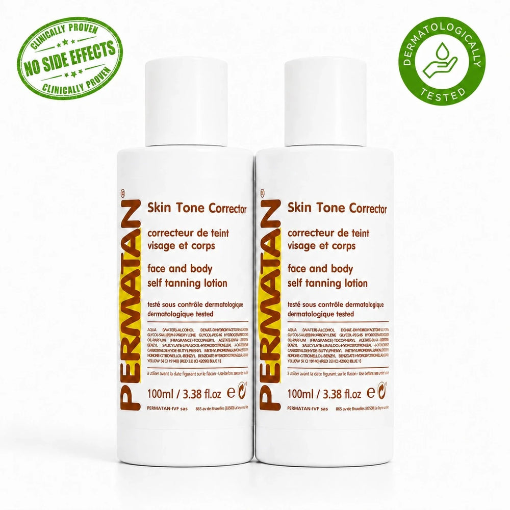 PERMATAN pack de 2 flacons 100 ml, correcteur de teint pour le vitiligo